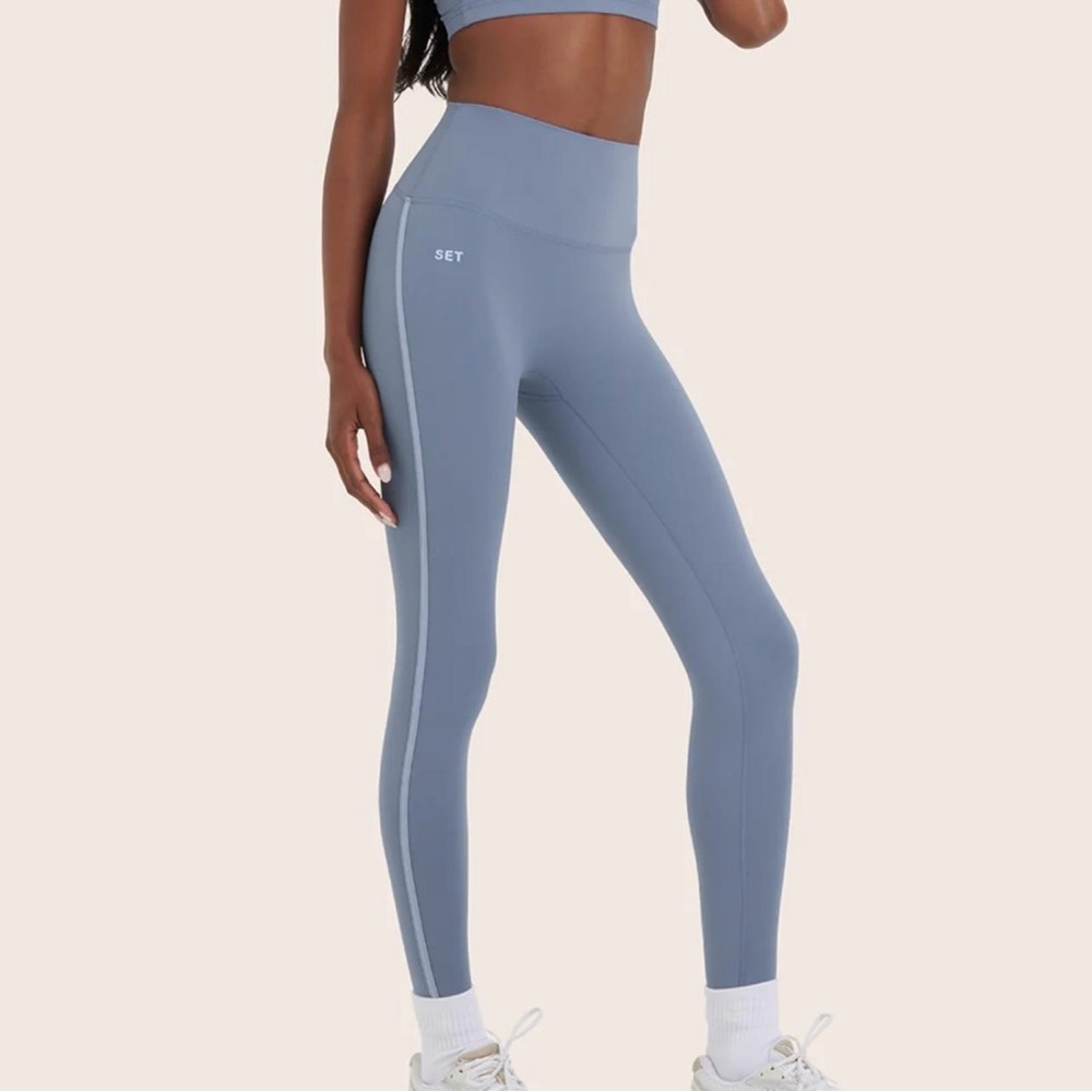 SET Active Slate Gray High-Waisted Leggings